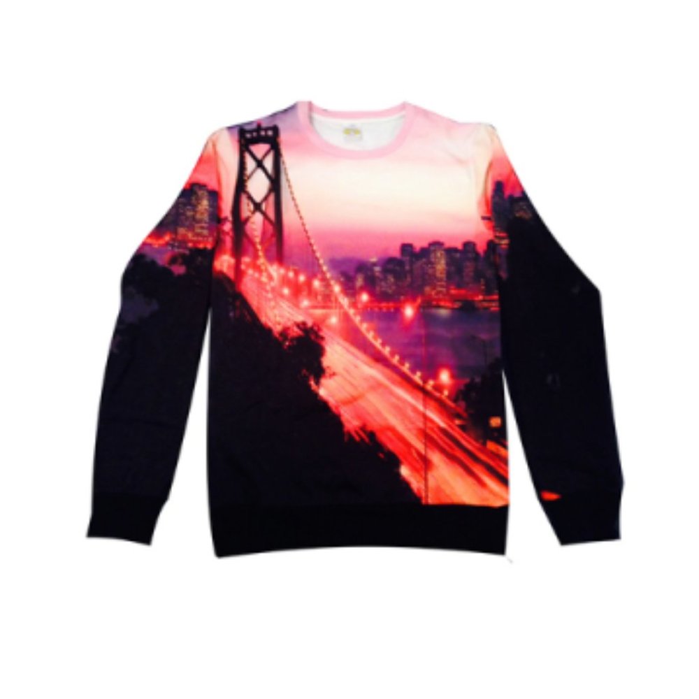 San Francisco SF Skyline Crewneck Sweater - New! - 50% Off MSRP